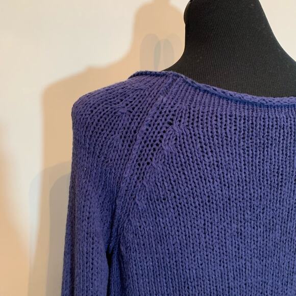 Vince blue crewneck knit ribbed trim sweater size Extra Small XS - Picture 7 of 11